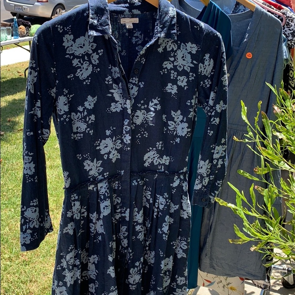 Blue floral dress